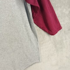 AUGUSTA Women Raglan T-shirt MEDIUM Two Tone Cotton Blend Knit Casual