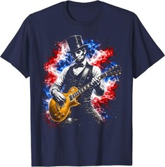Abraham Lincoln Abe Lincoln Playing Guitar T-Shirt