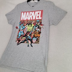 MARVEL COMICS Shirt Mens Golden Age Advengers Small Gray Hulk Capt America NWT