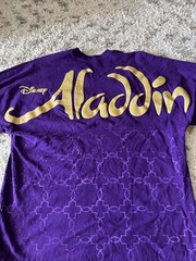 Aladdin Disney Spirit Jersey Shirt Mens Small Purple Movie Broadway Long Sleeve