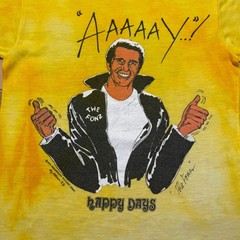 Vintage 70s 1976 The Fonz Happy Days Pop Culture TV Promo T-Shirt – Size Small