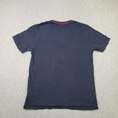 True Religion World Tour T Shirt Mens L Black Short Sleeve Blue Logo Spellout