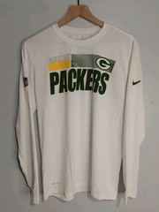 Nike Green Bay Packers Dri-Fit Tee Shirt Men’s M White On Field Apparel (L4)