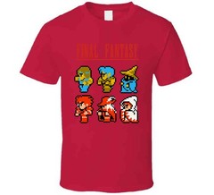 Final Fantasy 8 Bit Characters Retro Video Game T Shirt