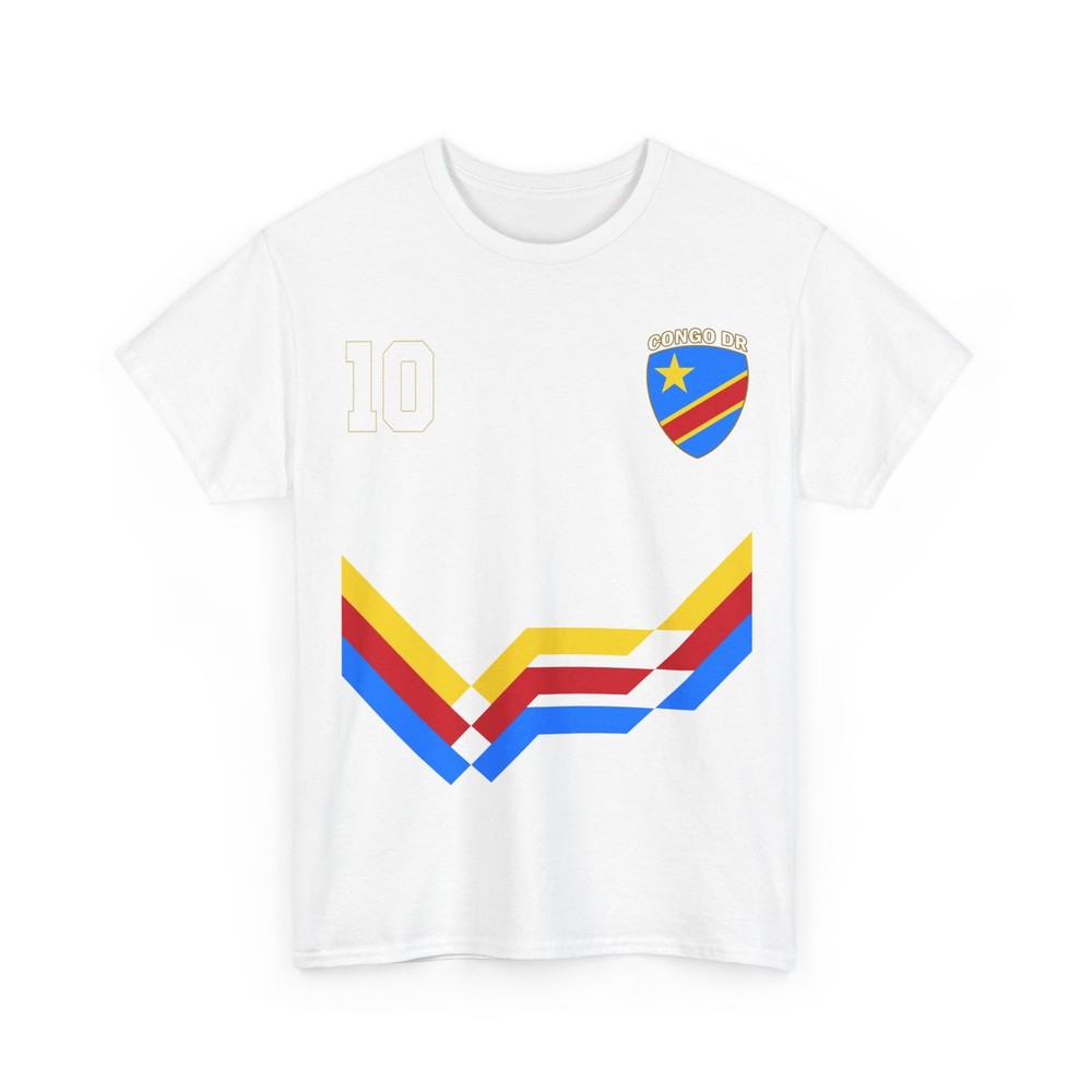 Congo DR Number 10 Soccer Shirt, Congolese Flag Soccer 2026 Jersey Style Shirt
