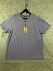 Eddie Bauer Henley T-Shirt Mens XL Purple Cotton Short Sleeve 1/4 Button NWT