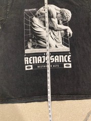 Acid Washed – ‘Roman Statue’ Unisex T-Shirt – 100% Cotton – Size Large