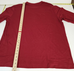 Lot 3Hanes t-shirt Mens XL Shirts 1 Short /2 Long Sleeve Hanes Striped Red White