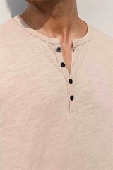 Premium Men’s Cotton Henley T Shirt Breathable Slim Fit Casual Summer Top Gift