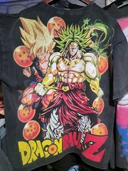 DRAGON BALL Z BROLLY ON A SHAKA HEAVYWEIGHT GARMET DYED T SHIRT “MODERN”