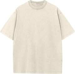Oversized 100% Cotton Acid Wash T-shirt Heavyweight Hip Hop Style Tee