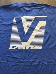 Vans Men’s Blue Classic Fit Logo Graphic Print Crew Neck Tee Short Sleeve Size L