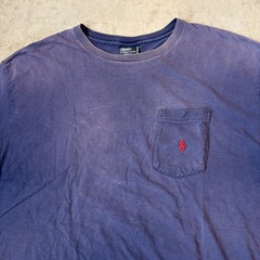 Vintage 90s Polo Ralph Lauren Pocket T Shirt Sun Faded USA Single Stitch Large
