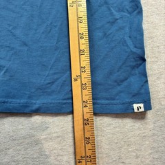 Pact Softspun Crew Neck T Shirt Mens Small Blue Organic Cotton Logo Standard Fit