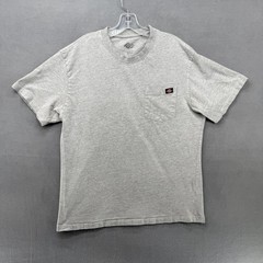 Dickies Mens Gray Short Sleeve Pocket T Shirt Size L Cotton Polyester Workwear