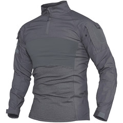 Mens Outdoor Long Sleeve Shirt 1/4 Zip Hiking Fishing Sweatshirt