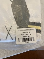 Cactus Jack x KAWS for Fragment Tee Yellow Men’s Crew Neck T-Shirt M CJFR-SS01_M