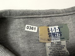 Vintage 90s Ribbed Henley Men XL Oversized Drop Shoulder Minimalist Grunge Heavy