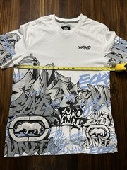 Ecko Unltd The Graffiti Tee White All Over Print Size Medium Excellent Condition