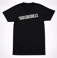 Goo Goo Dolls Text Logo Shirt Alternative Rock Band Minimal Black Graphic Shirt