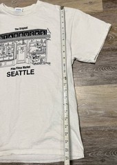 The Original Starbucks Pike Place Market Seattle WA. Shirt Mens Sz M White Tee