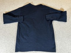LL Bean Shirt Mens Large Blue Long Sleeve Henley Wool Blend Base Layer Outdoor
