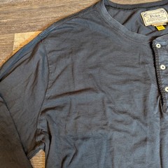 Polo Ralph Lauren Long Sleeve Henley Tee Shirt Black Men’s Size 2XB Cotton