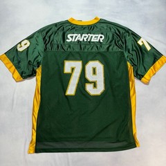 Vintage Starter Football Jersey #79 Size 2XL Green Yellow Mesh XXL Practice Y2K