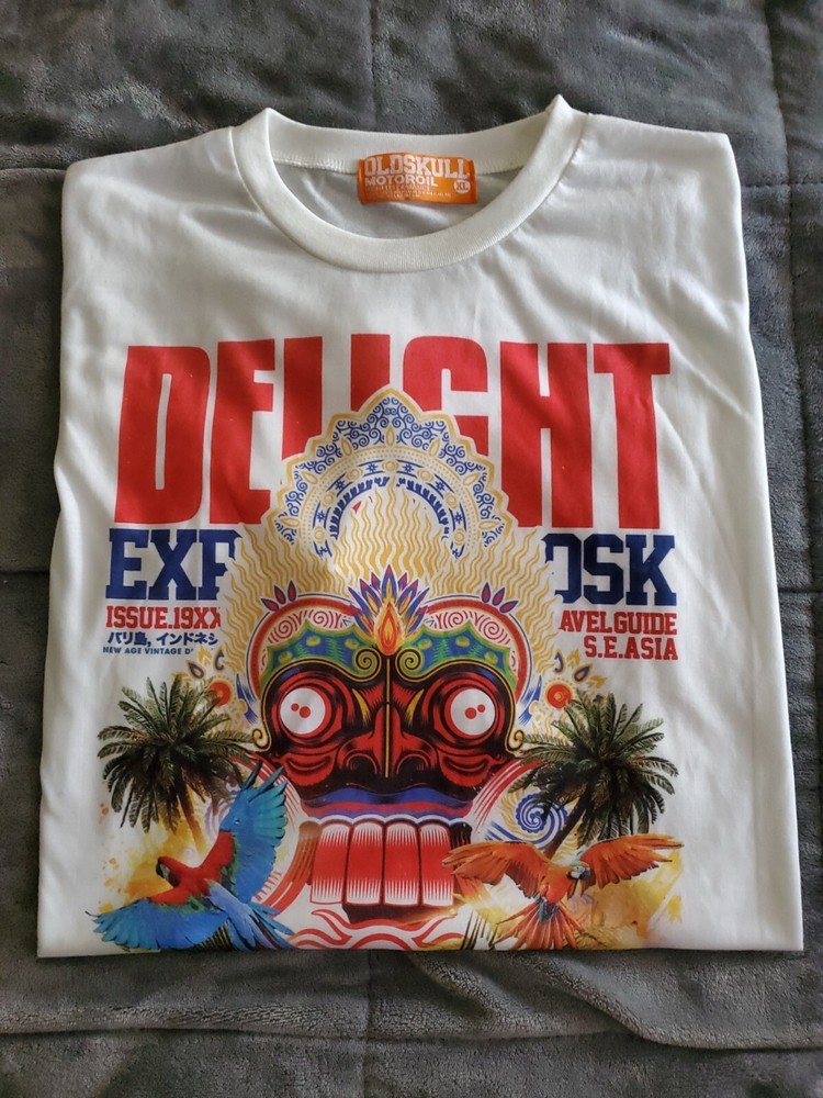 Old Skull MotorOil “DELIGHT” H.D Express S.E.A Delight & Collection TShirt SZ XL