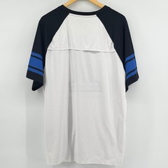 Harley-Davidson Mens XL Raglan Graphic T-Shirt White Blue Number 1 Logo Jersey