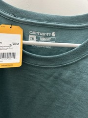 CARHARTT Loose Fit Heavyweight Long-Sleeve Logo Sleeve Graphic Size XLT TK0231-M
