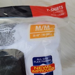 Hanes Tagless Men’s 3 Pk White T-shirt Undershirt Size M 38-40″ Crew Cut Neck