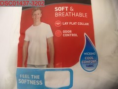 NWT – Hanes Men’s White Crew Neck T-Shirt with Fresh IQ, Size L 043935516178