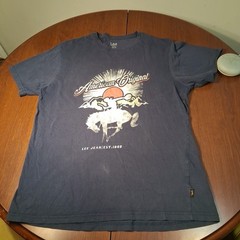 Lee Jeans T Shirt Mens Size Extra Large Country Western Cowboy And Bronco