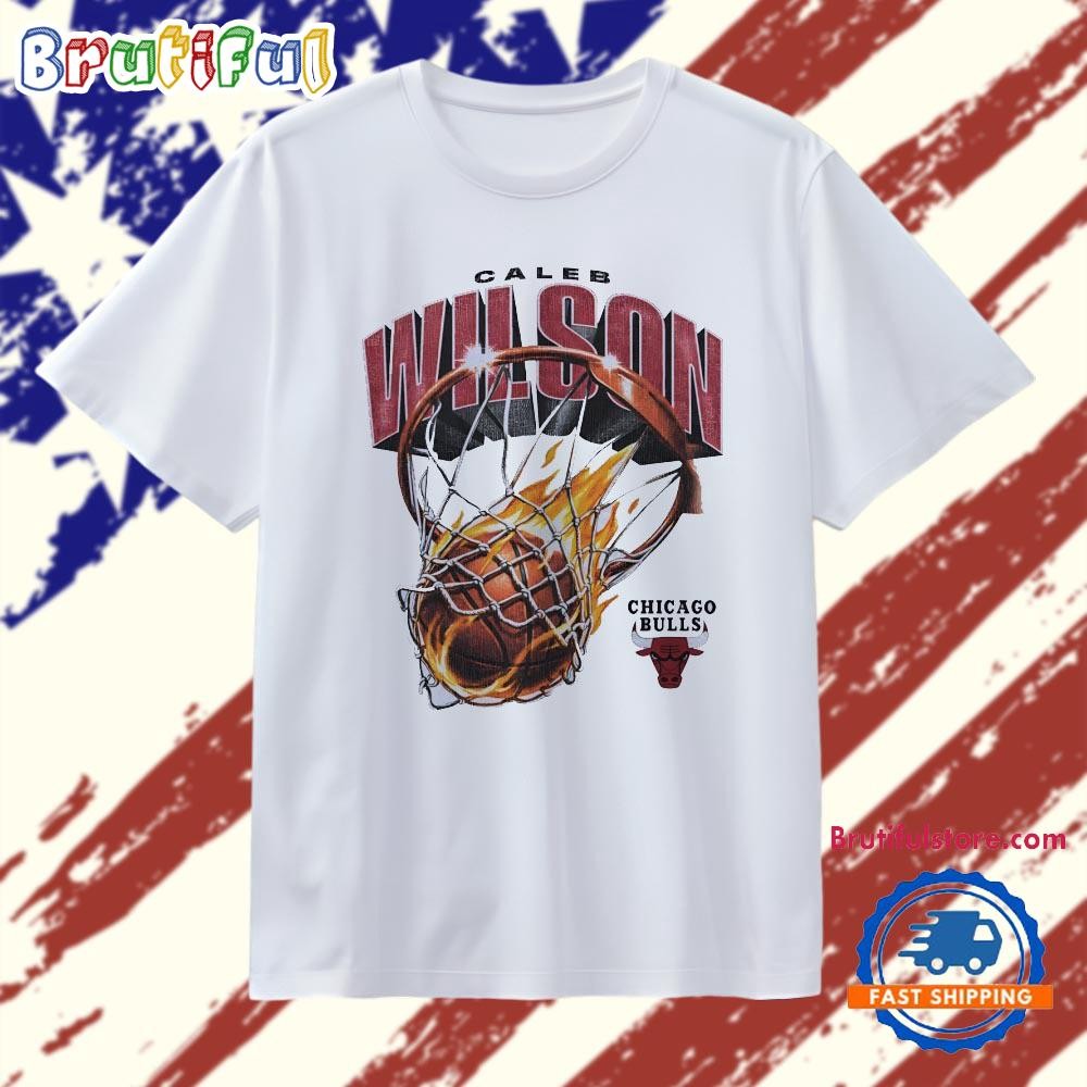 C. Wilson Chicago Basketball Flame Graphic Tee Vintage Gift