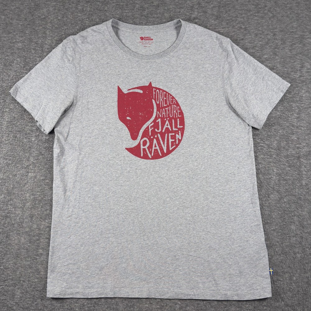 Fjallraven Forever Nature Shirt Mens 2XL Gray Graphic Logo Tee T-Shirt Portugal