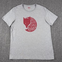 Fjallraven Forever Nature Shirt Mens 2XL Gray Graphic Logo Tee T-Shirt Portugal