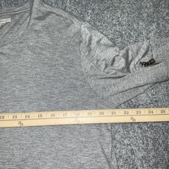 7 for all Mankind Mens Size L Gray Henley Modal Silk Blend Tee