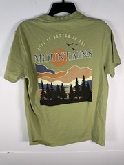 Free Planet Life Is Better In The Mountains Shirt Green Unisex XS Extra Small