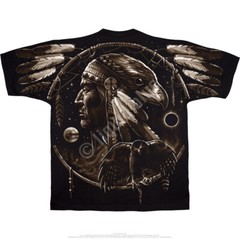 NATIVE AMERICAN-DREAM SPIRIT-2 SiDeD-T-SHIRT S-M-L-XL-XXL Wolf,Eagle