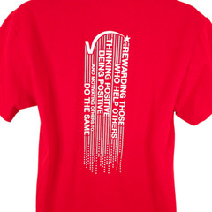 The Positive Side T Shirt Mens Size Medium Red Help Others