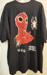 CVLA Marvel Collab 4XL Black Crew Neck Short Sleeve Spider-Man Graphic Tee