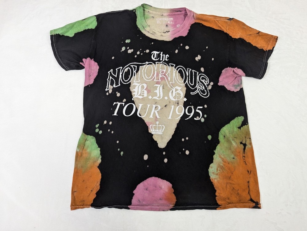 The Notorious B.I.G. Biggie Smalls Men’s 1995 Tour Tie Dye Tee T-Shirt Medium