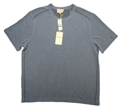 Tommy Bahama T-Shirt Mens XL Blue Flip Sky Tee SS Wicking Reversible $79