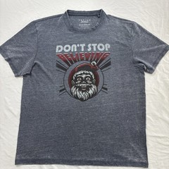 Lucky Brand Venice Burnout T-Shirt Santa Claus Xmas Christmas XL