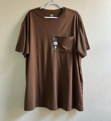 Athletic Works Mens Brown Latte Driworks Tri-Blend Pocket T-Shirt 2XL (50-52)NEW