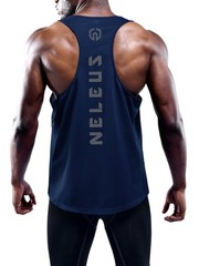 NELEUS Men’s 3 Pack Dry Fit Y-Back Muscle Tank Workout Gym Shirt,5031,Black,N…