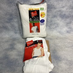 Men’s Hanes ComfortSoft Tag-Free T-Shirts 6-Pack White XL & BONUS 2 Tank A-Shirt