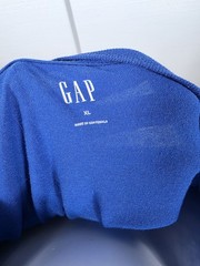 GAP x Nintendo Mario Power Up Tee Blue XL Coins Distressed Collab 2021