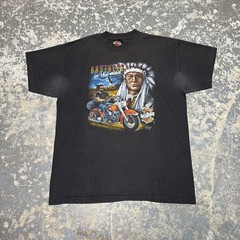 Vintage Brothers In The Wind 3D Emblem Harley Davidson 90s USA Tshirt 1990